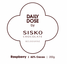 Load image into Gallery viewer, Daily Dose | Raspberry| Dark Chocolate | 62% cacao | 200g