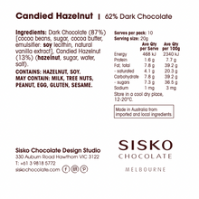 Load image into Gallery viewer, Daily Dose | Caramelised Hazelnut | Dark Chocolate | 62% cacao | 200g