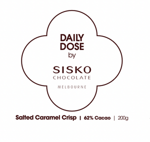 Daily Dose | Salted Caramel Crisp | Dark Chocolate | 62% cacao | 200g