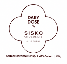 Load image into Gallery viewer, Daily Dose | Salted Caramel Crisp | Milk Chocolate | 42% cacao | 200g