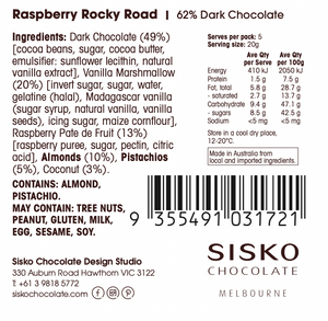 Rocky Road Bites | French Dark Chocolate | 62% Cacao | 100g