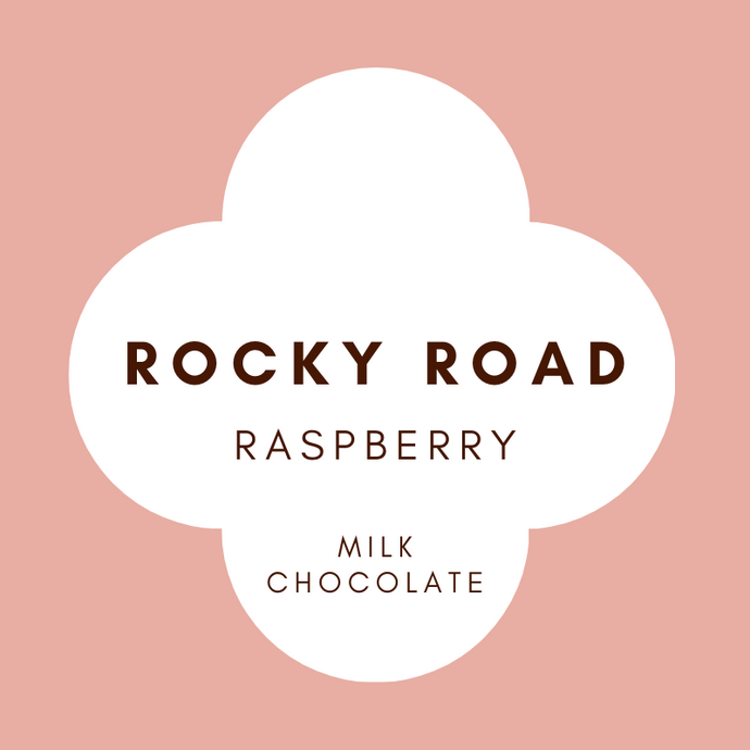 Rocky Road Bites | Raspberry | French Milk Chocolate | 42% Cacao | 100g