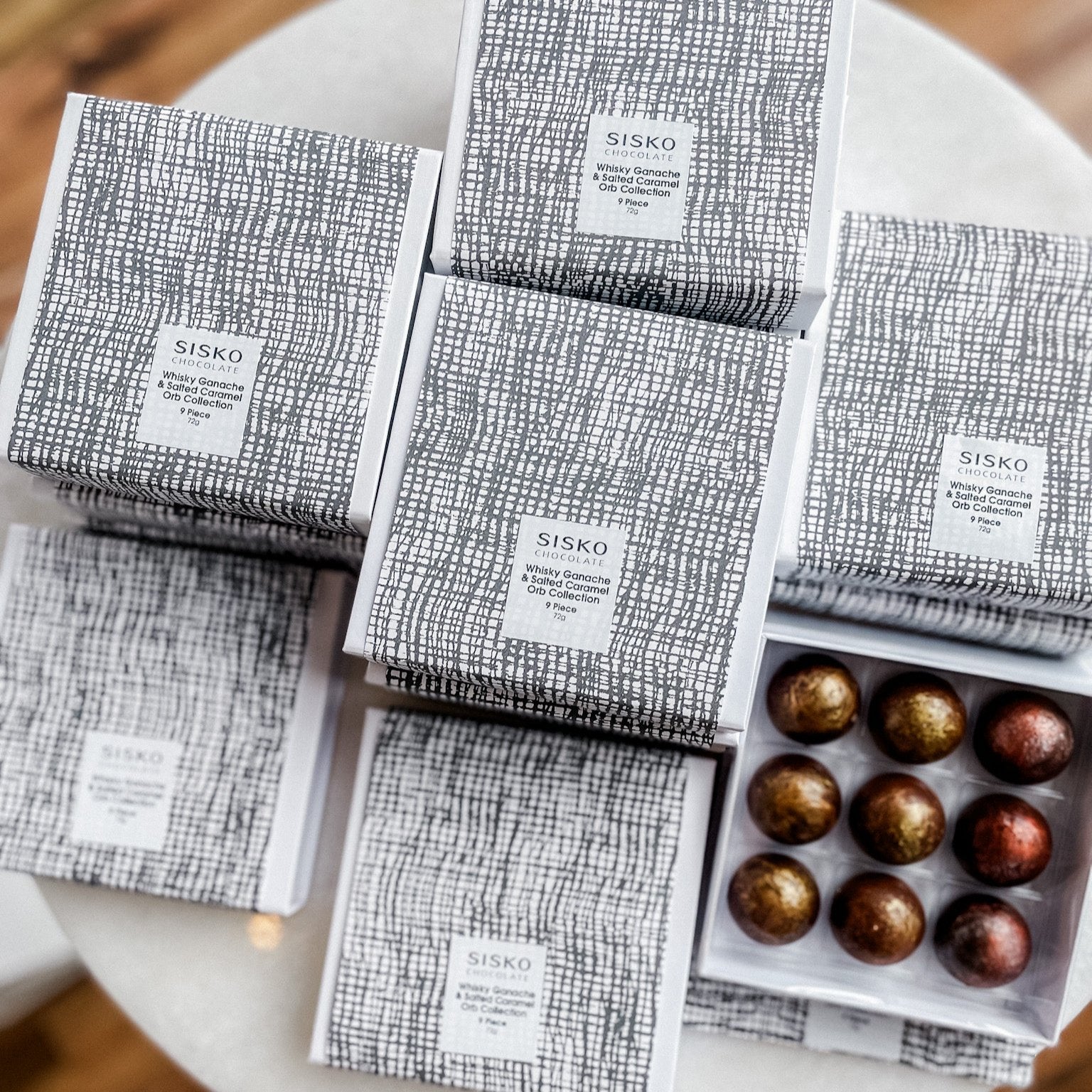 Whisky Ganache & Salted Caramel Orbs Gift Box