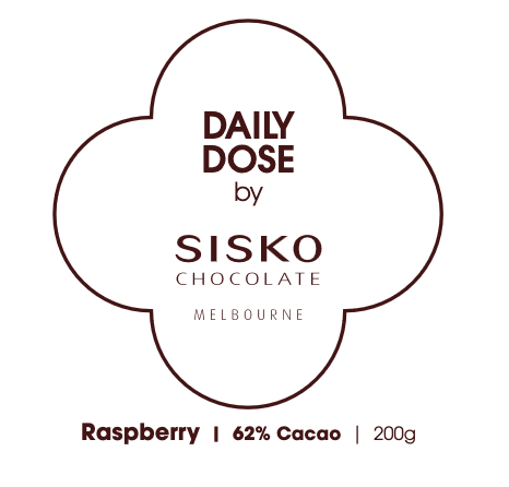 Tube | Daily Dose | Raspberry| Dark Chocolate | 62% cacao | 200g
