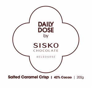 Daily Dose | Salted Caramel Crisp | Milk Chocolate | 42% cacao | 200g