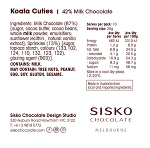 Daily Dose | Koala Cuties | Milk Chocolate | 42% cacao | 200g