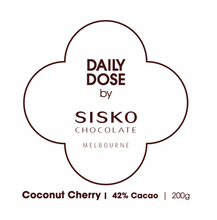 Load image into Gallery viewer, Daily Dose | Coconut Cherry | Milk Chocolate | 42% cacao | 200g