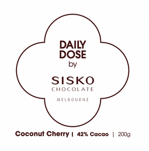 Daily Dose | Coconut Cherry | Milk Chocolate | 42% cacao | 200g