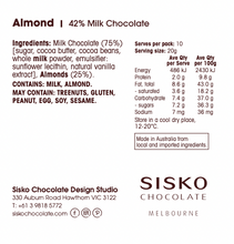 Load image into Gallery viewer, Daily Dose | Almond | Milk Chocolate | 42% cacao | 200g