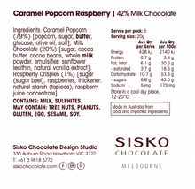 Load image into Gallery viewer, Caramel Popcorn | Raspberry | Milk Chocolate | 42% cacao