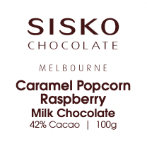 Load image into Gallery viewer, Caramel Popcorn | Raspberry | Milk Chocolate | 42% cacao