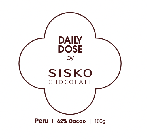 Daily Dose | Single Origin | Peru | Dark Chocolate | 62% cacao | 100g