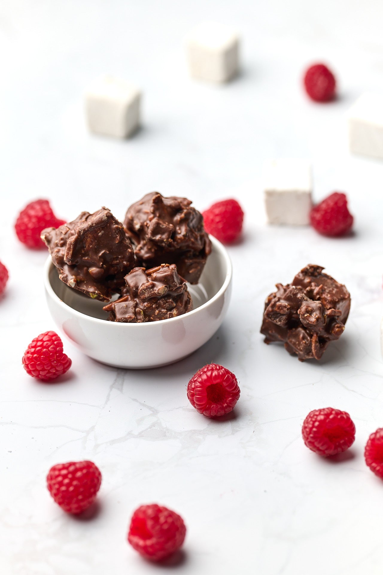 Rocky Road Bites | French Dark Chocolate | 62% Cacao | 100g