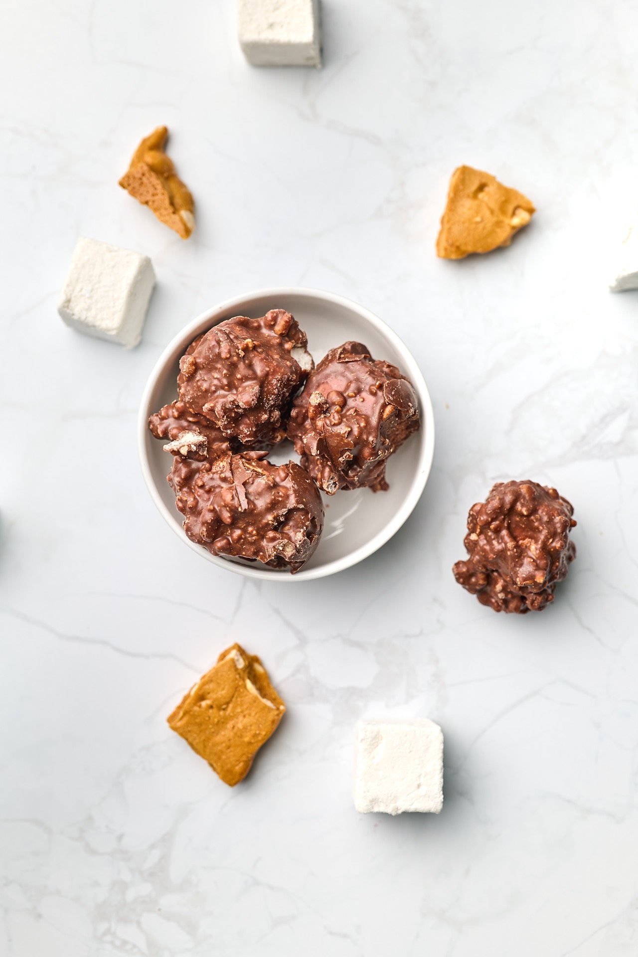 Rocky Road Bites | Peanut Brittle | French Milk Chocolate | 42% Cacao | 100g