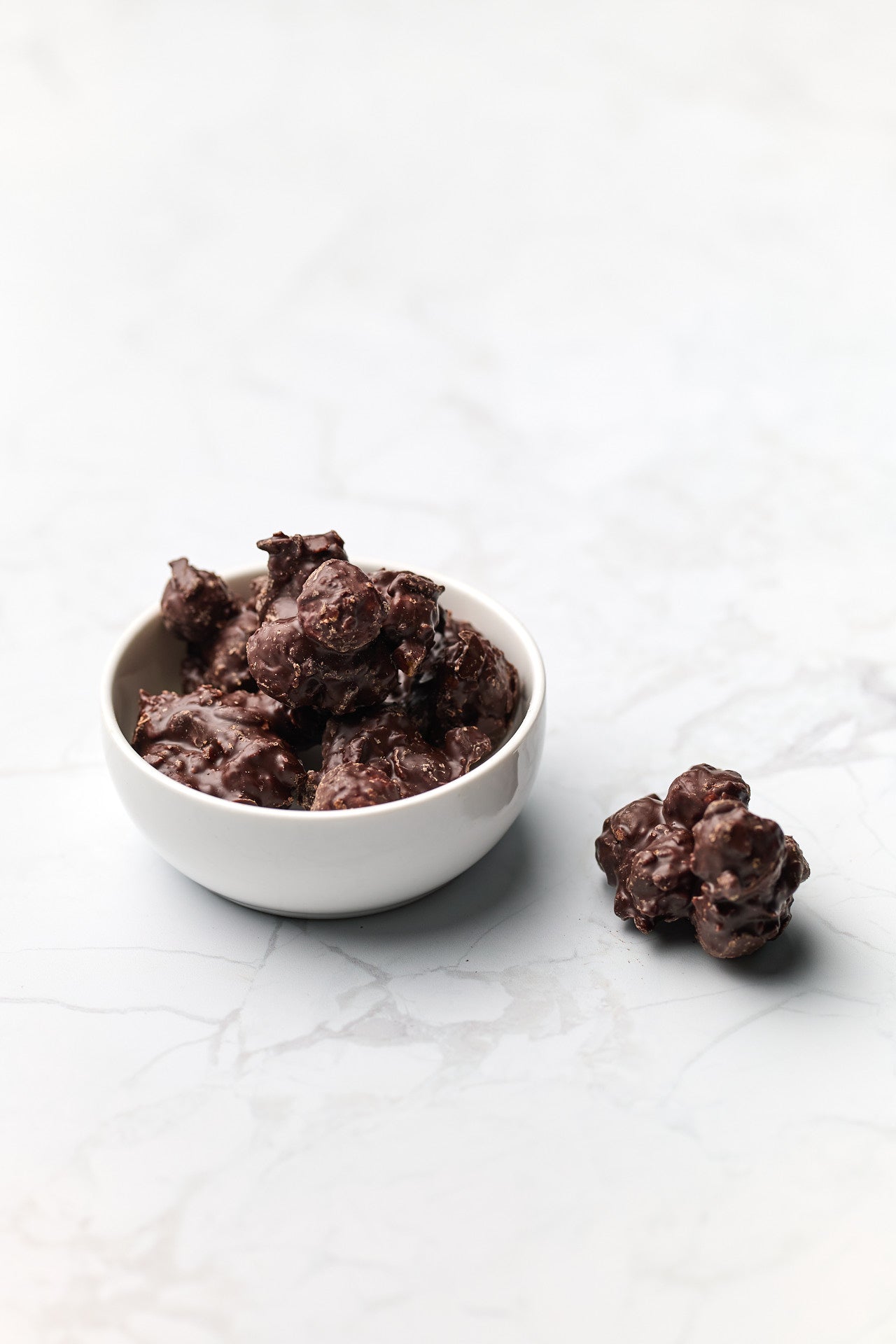 Hazelnut Clusters | French Dark Chocolate | 62% Cacao | 100g