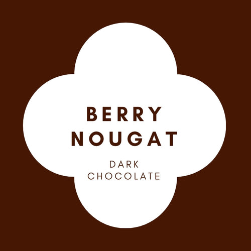 Nougat | Raspberry | French Dark Chocolate | 62% Cacao | 80g