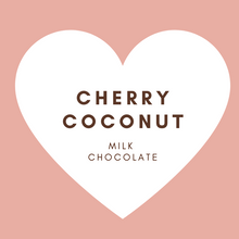 Load image into Gallery viewer, Heart | Cherry Coconut | French Milk Chocolate | 42% cacao | 80g