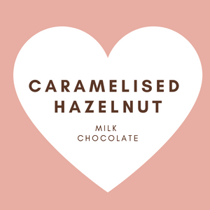 Heart | Caramelised Hazelnuts | French Milk Chocolate | 42% cacao | 80g