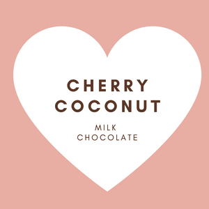 Heart | Cherry Coconut | French Milk Chocolate | 42% cacao | 80g