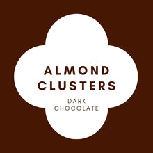 Load image into Gallery viewer, Almond Clusters | Dark Chocolate | 62% cacao | 100g
